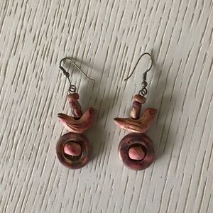 Ceramic earrings 2 inch long